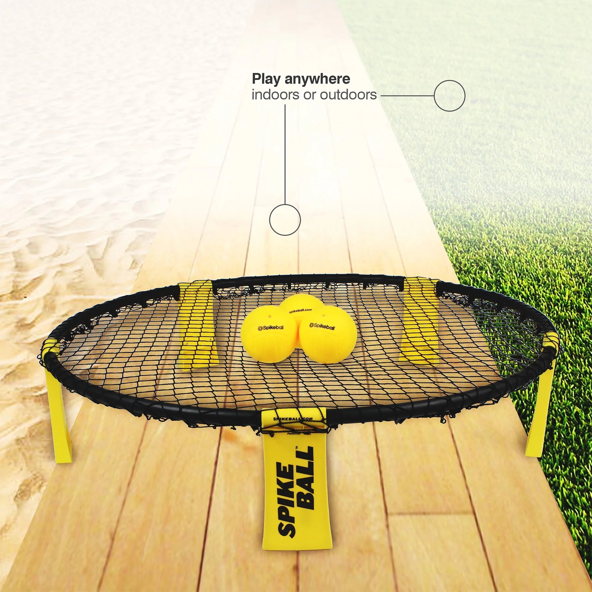 Portable Foldable Standard 3 Ball Kit with Adjustable Net & Balls
