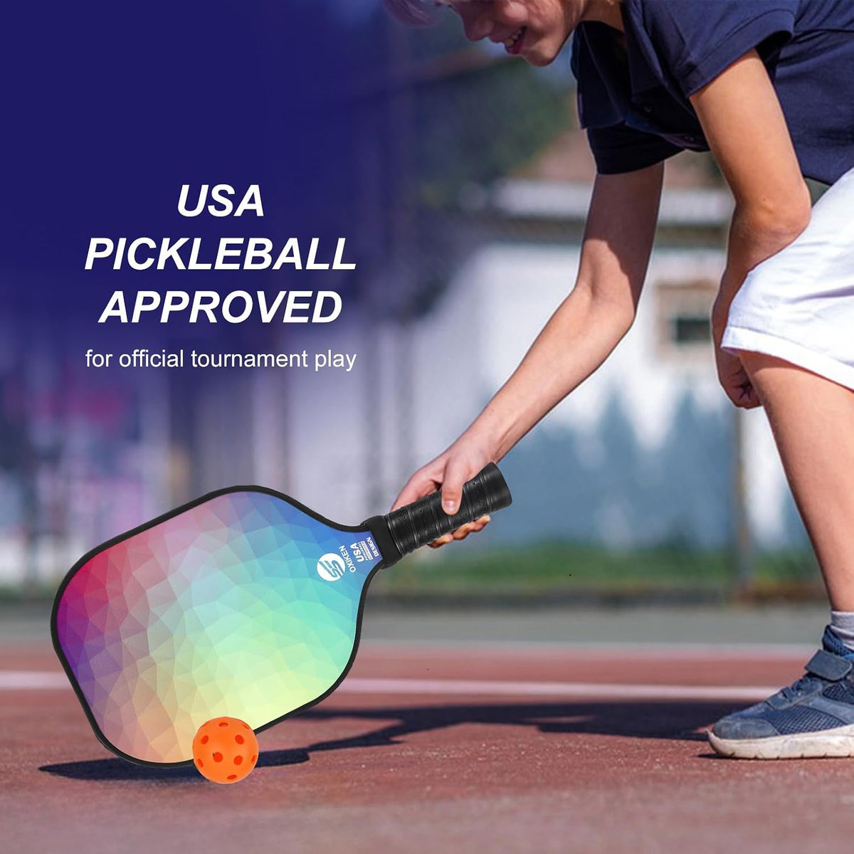 Pickleball Paddles Set of 2 USAPA Approved Pickleball Set | Carbon Fiber Pickleball Paddles, Lightweight Pickleball Rackets 2 Pack, 2 Outdoor Pickleball, 2 Indoor Pickleball, 1 Bag