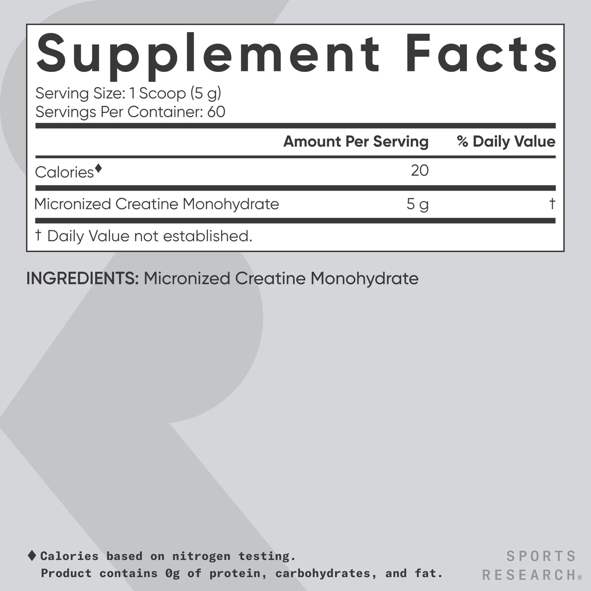 Creatine Monohydrate 5G Micronized Creatine 10.58Oz - 60 Serving