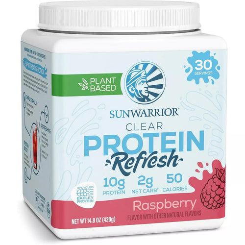CLEAR Protein Refresh Protein Powder, Plant Based Protein Powder, Clear Protein Powder Water Mix, Hydration Supplement, Sunwarrior, 420G (30 Servings)